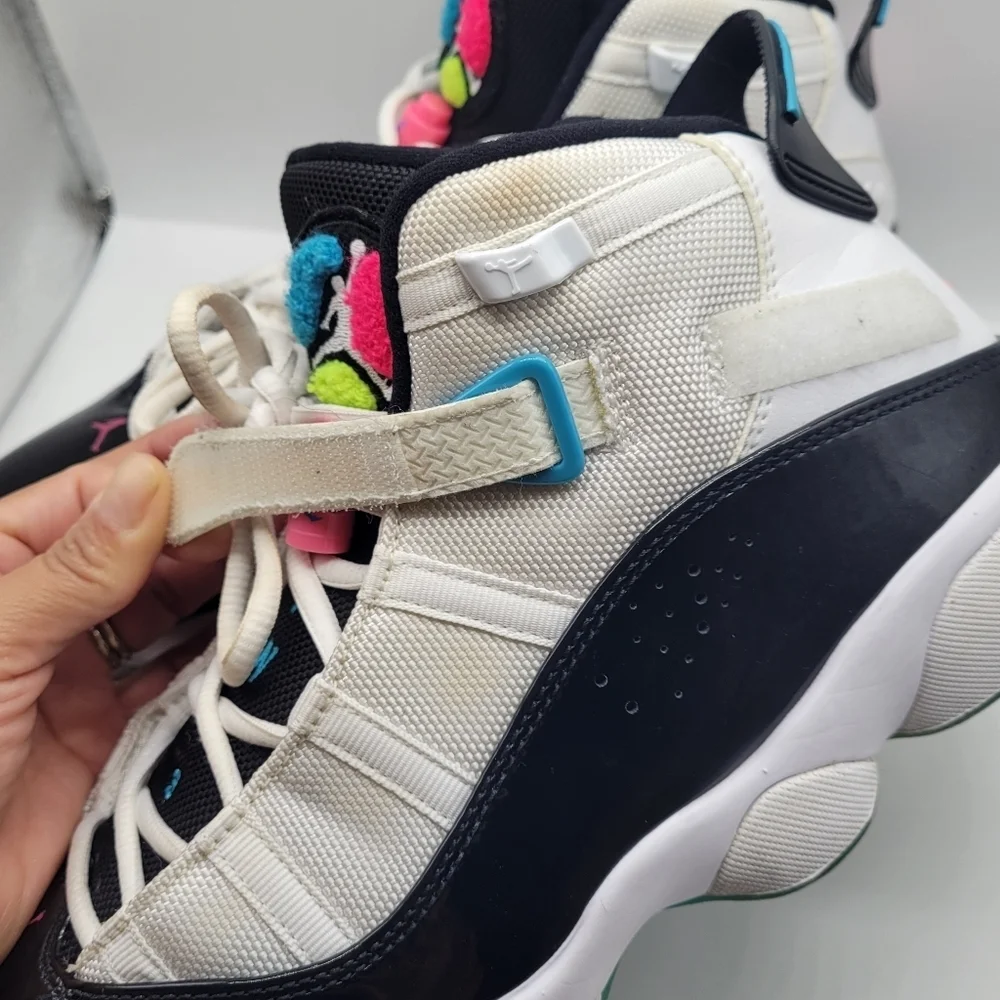 Nike Air Jordan 6 Rings 'South Beach' CK0017-100 Mens Size 9 Multicolor Sneakers